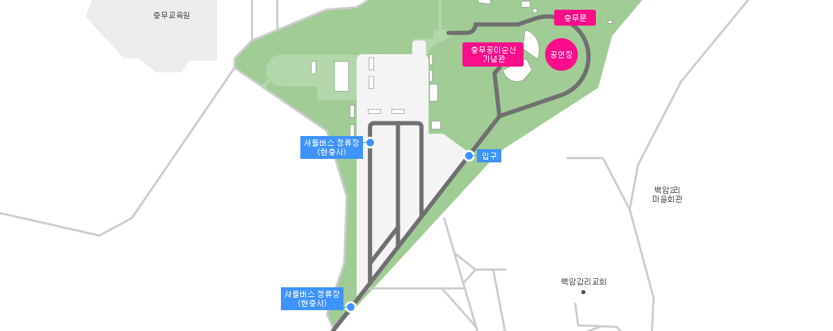 현충사 행사장배치도